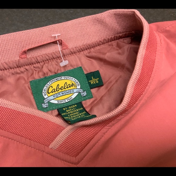 Cabela Women's V neckline Pink Track Jacket - Picture 5 of 6